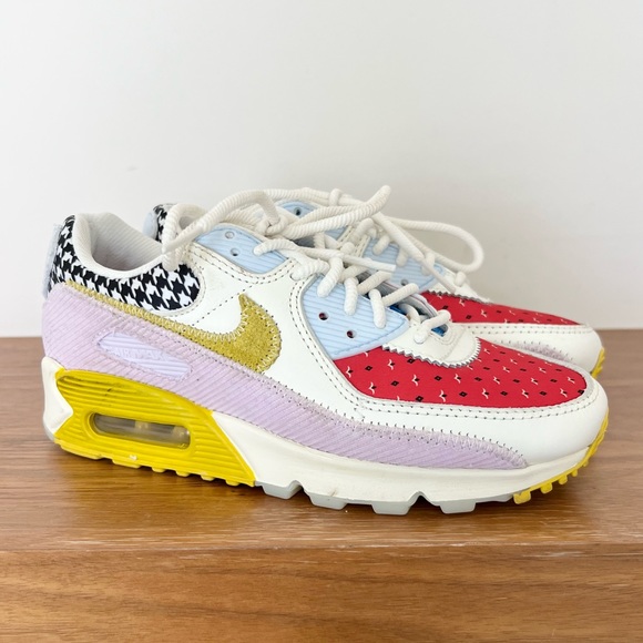 Nike air max 90 patchwork women sneakers size 5.5 - Picture 1 of 11